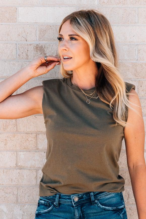 Shoulder Pad Tank Top | Clearance