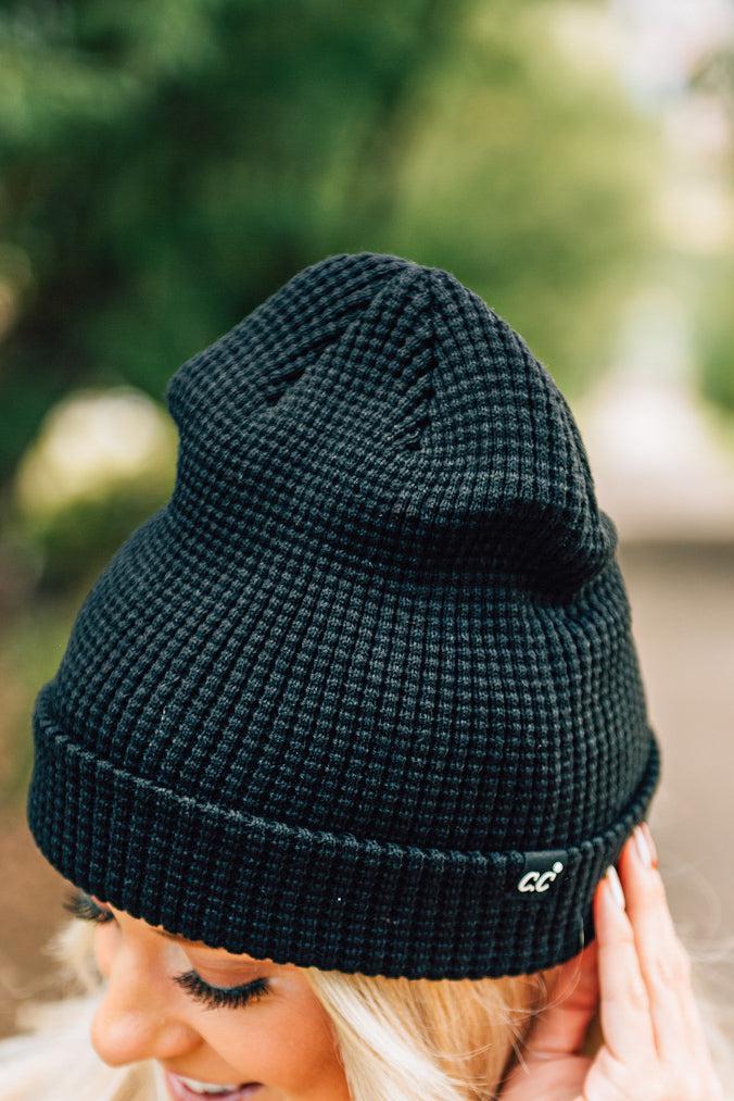 Slouchy Cuffed Waffle Beanie