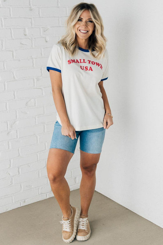 Small Town USA Ringer Tee