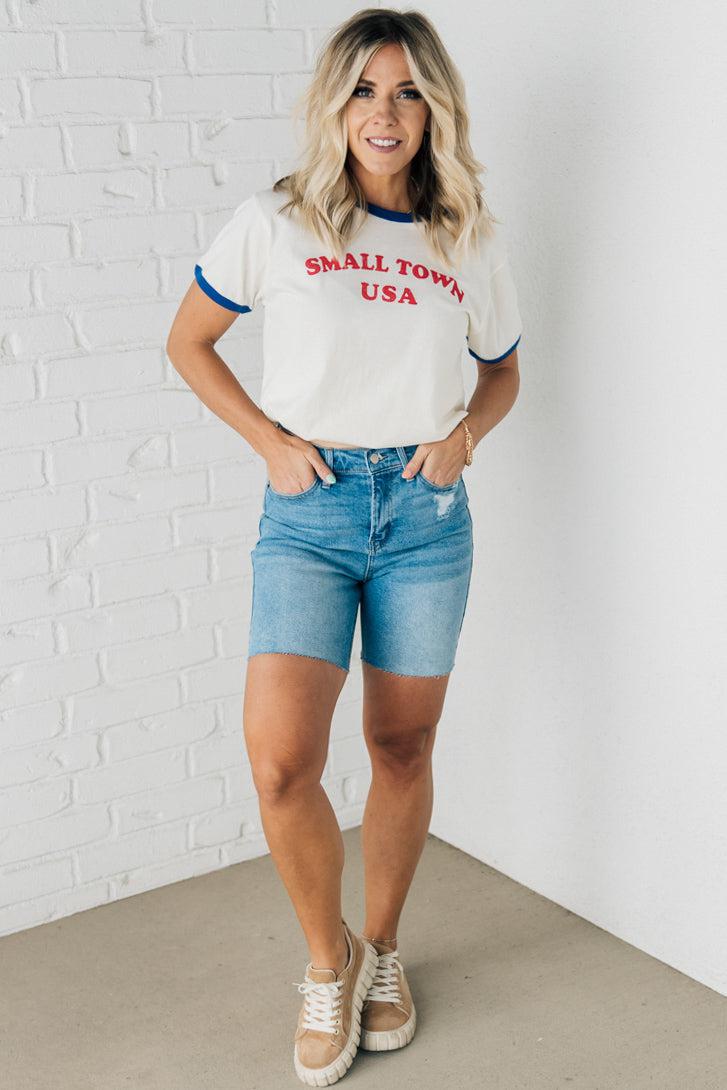 Small Town USA Ringer Tee