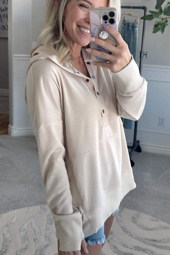 Snap Front Lounge Hoodie
