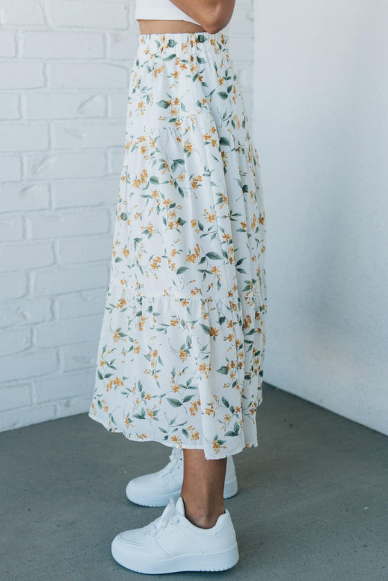 Tori Floral Midi Skirt