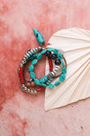 Turquoise Quad Charm Bracelet