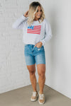 USA Flag Fleece Pullover