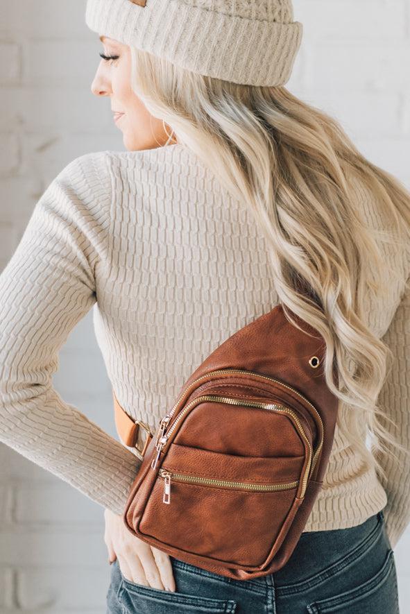 Vegan Leather Crossbody Bag