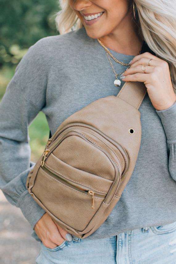 Vegan Leather Crossbody Bag