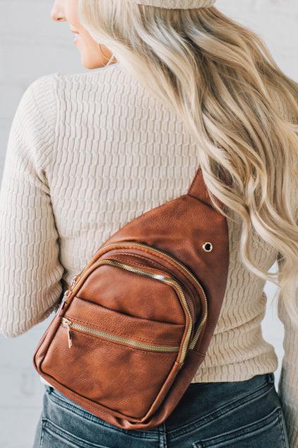 Vegan Leather Crossbody Bag