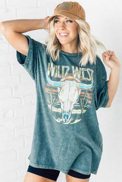 World Tour Mineral Wash Graphic Tee – RubyClaire Boutique