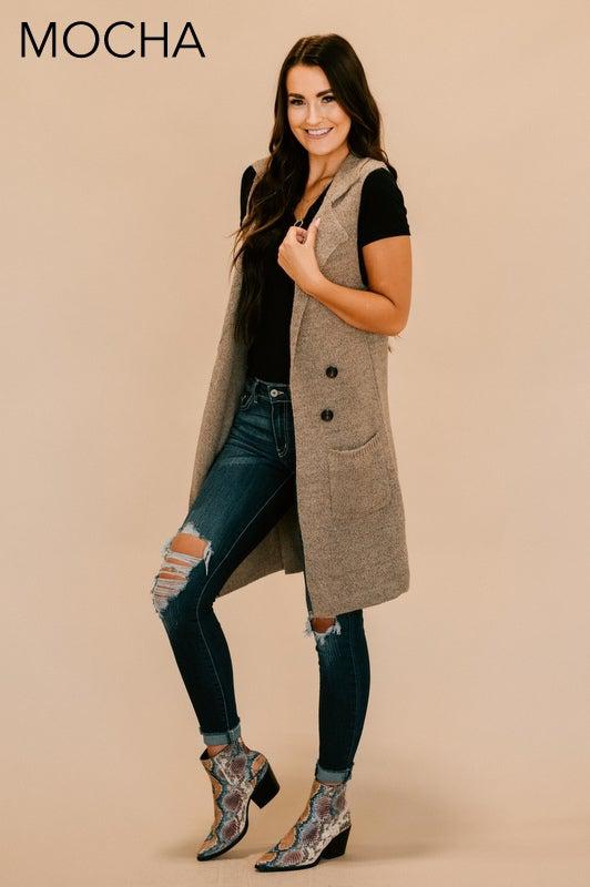 Long Sweater Vest | Clearance