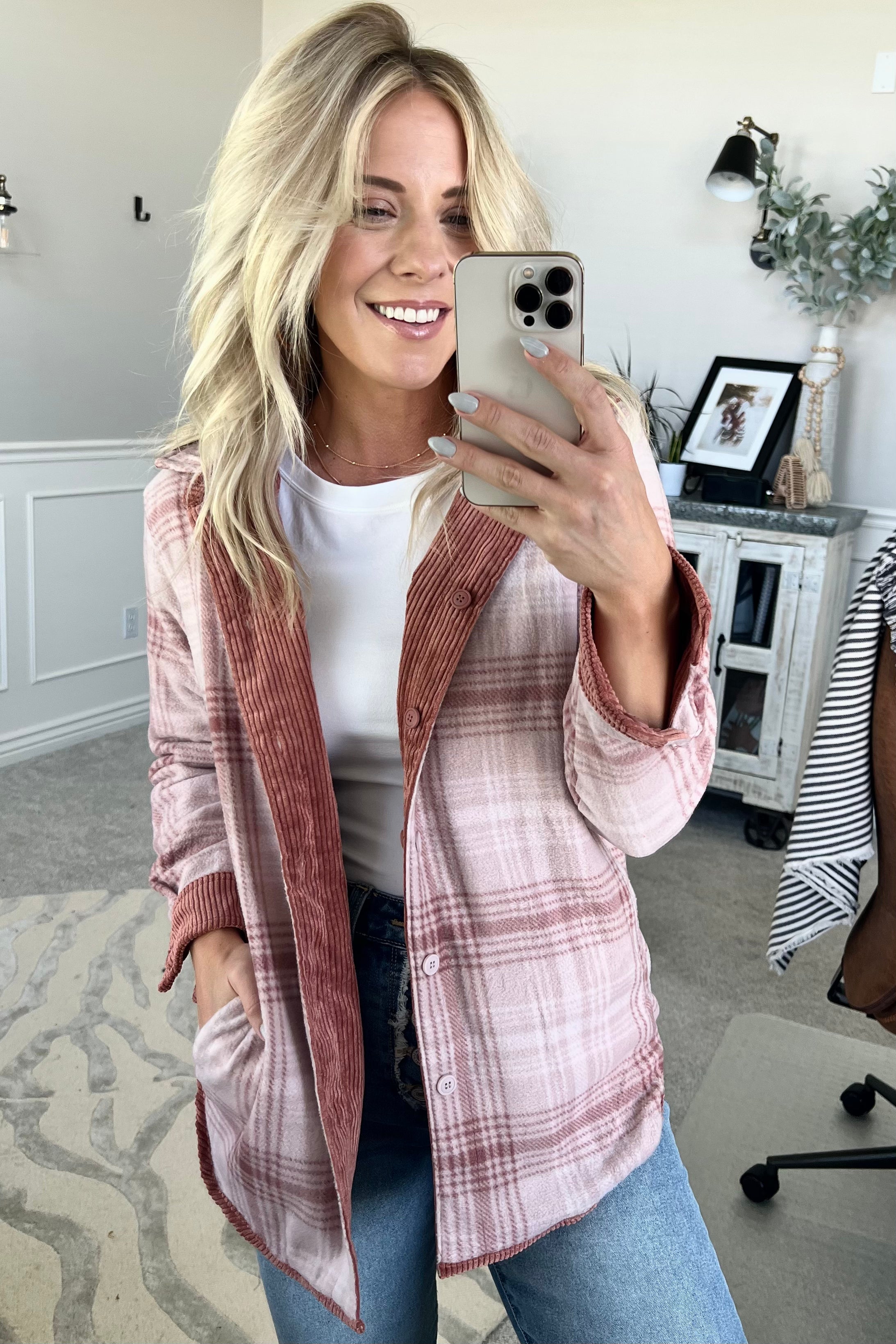 Reversible sales plaid jacket